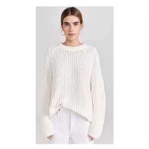 Free People‎ Take Me Home Sweater White Size XS Chunky Knit